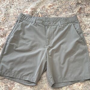 Fabletics Gray Flat Front Shorts Lightweight Athletic Design